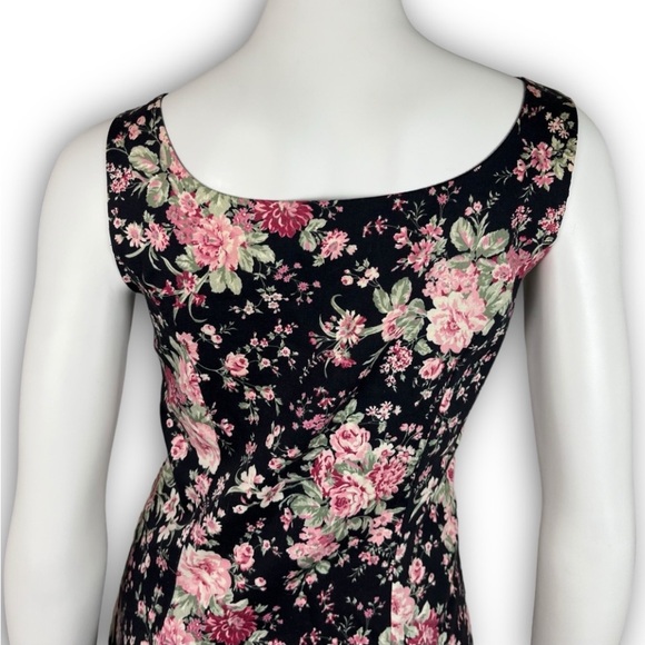 NWOT LAURA ASHLEY True 90s Vintage Floral Sheath Mini Dress Cottagecore Prairie - Picture 9 of 15